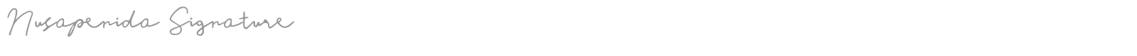 Nusapenida Signature font preview
